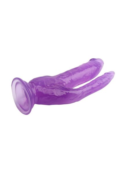 Dildo podwójna penetracja 2 końcówki penis 20cm - 4